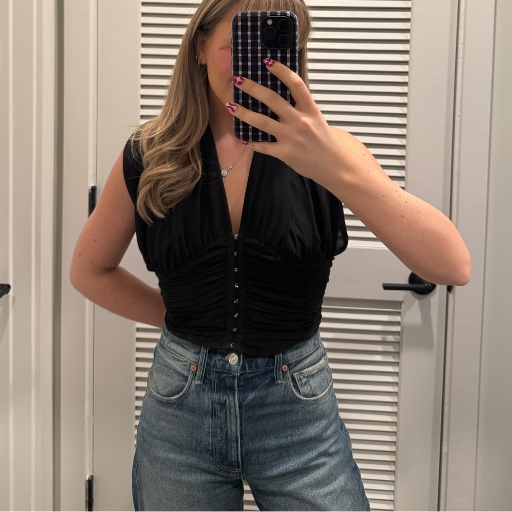 FreePeople Corset Style Sleeveless Top